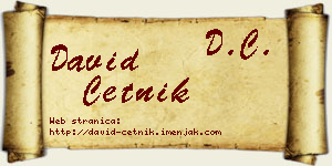 David Četnik vizit kartica